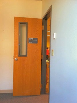 Image of an open office door